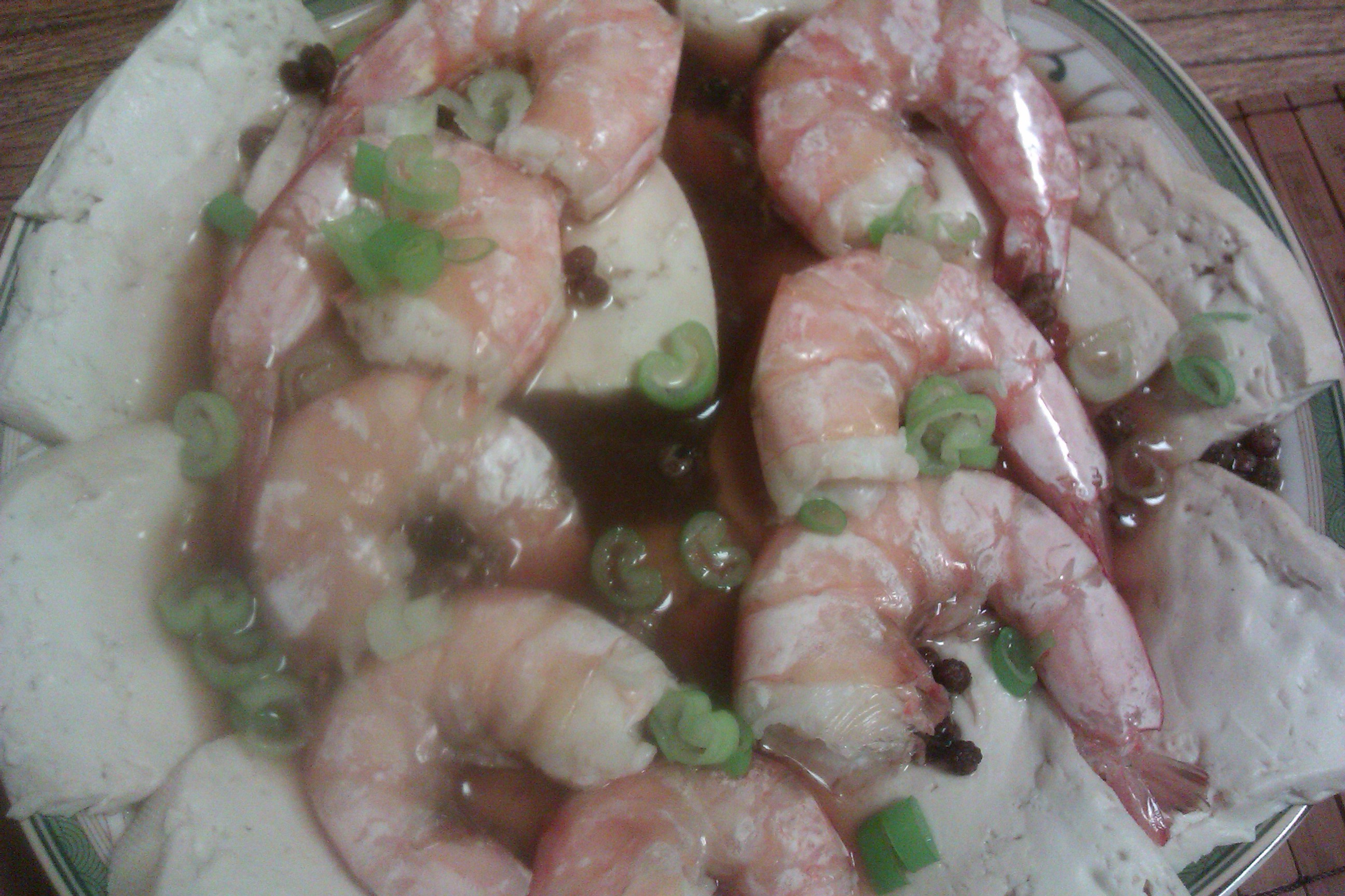 豆腐蒸虾
