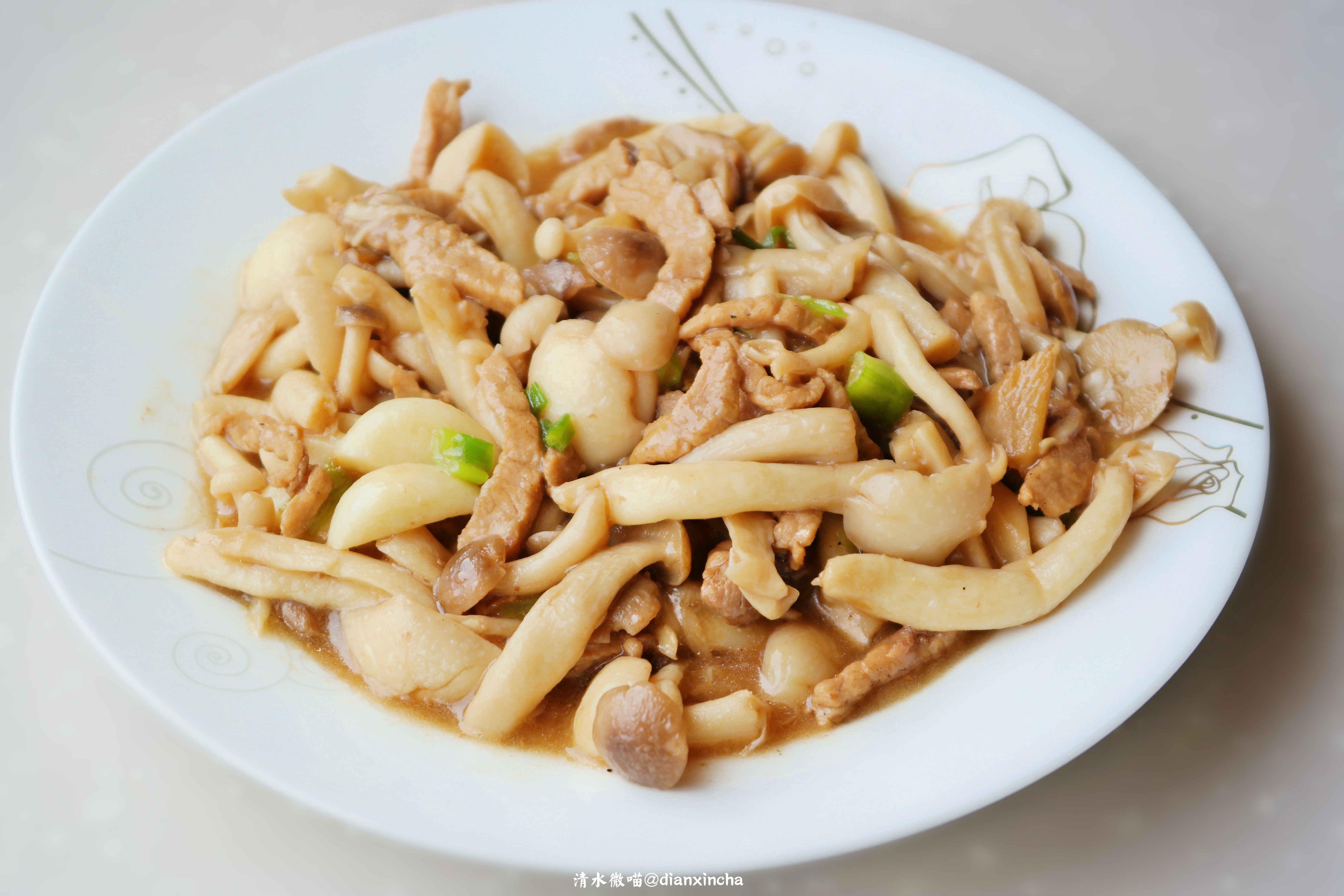 茶树菇炒肉丝
