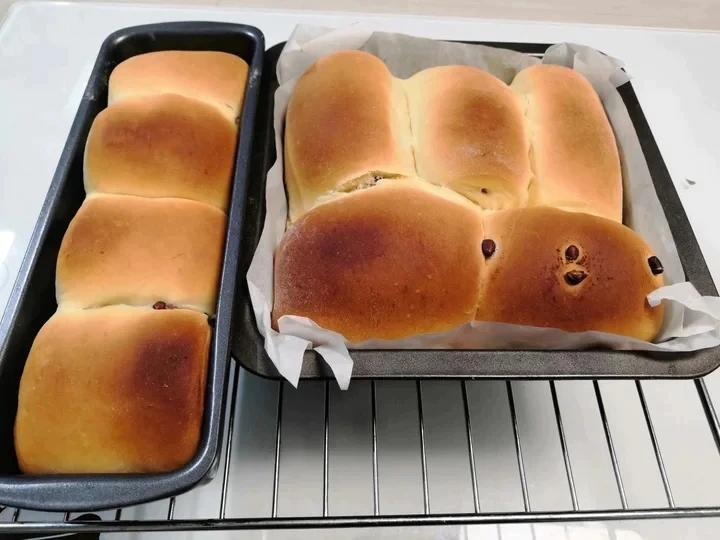 不用揉出膜的松软红豆面包