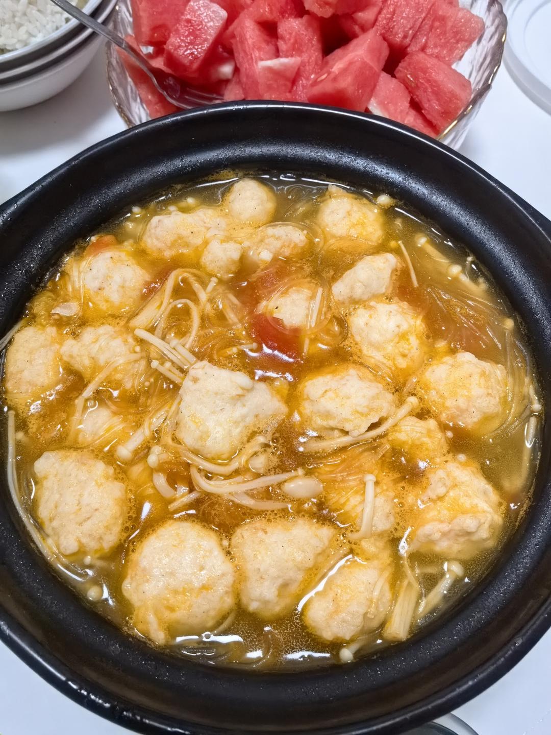 一家四口晚餐