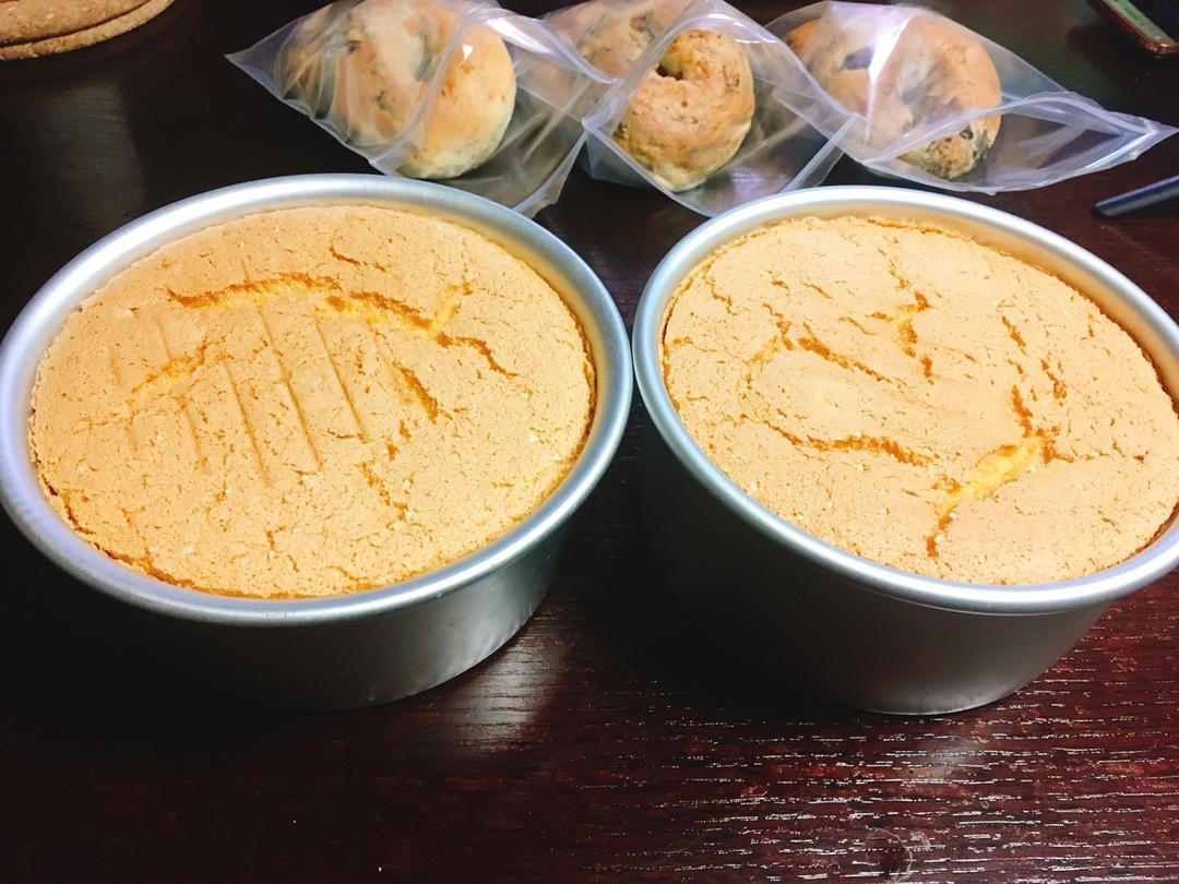 6寸戚风蛋糕（2蛋）