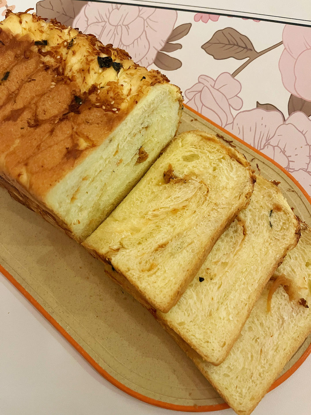 香葱肉松手撕吐司