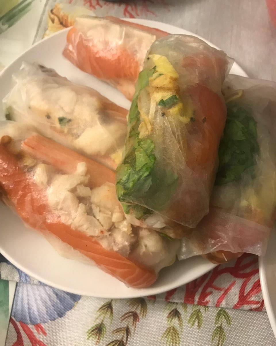 【食材包操作说明】蟹足棒什锦越南春卷