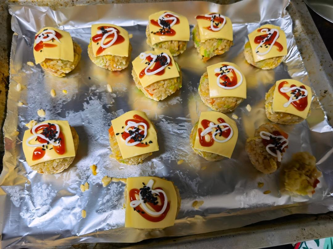 孩子们超喜欢的芝士烤饭团（空气炸锅版）