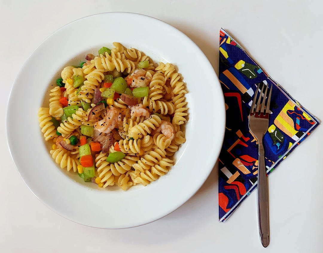 【山姆通心粉】虾仁时蔬炒意粉