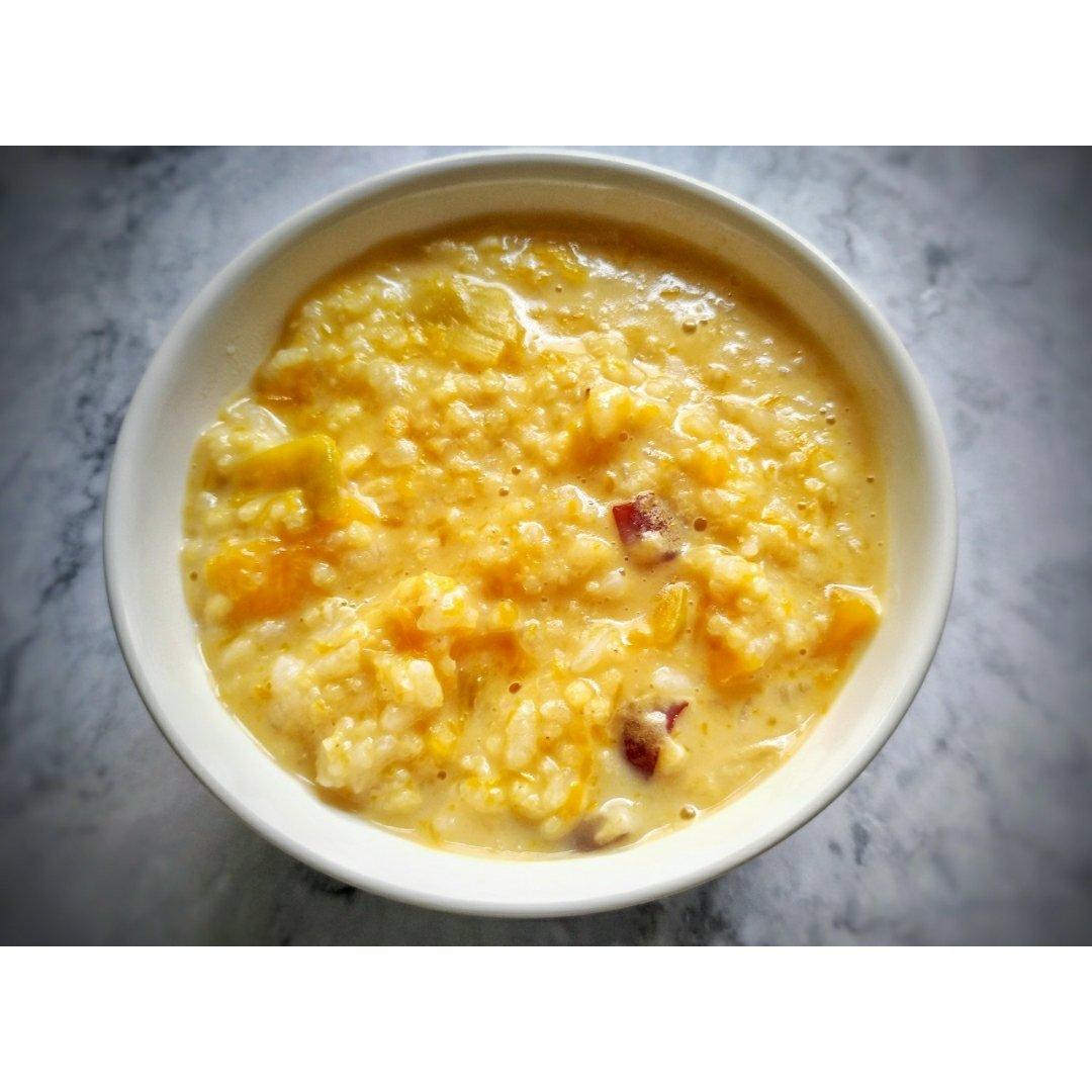 豆浆南瓜养胃养颜浓粥【养生暖饮】