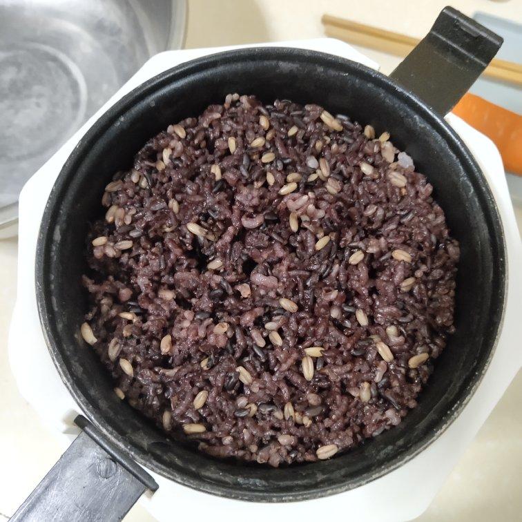 糙米黑米燕麦米纯杂粮饭（减脂期碳水补充主食）