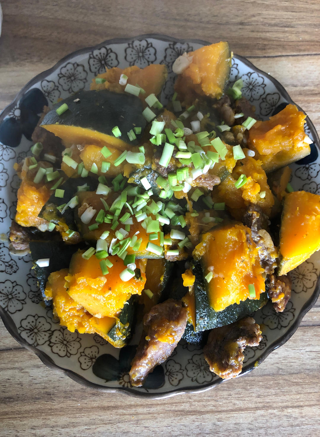 香味牛肉炒南瓜