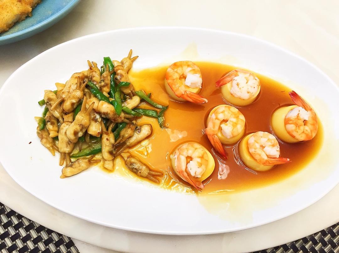 日本豆腐蒸虾仁