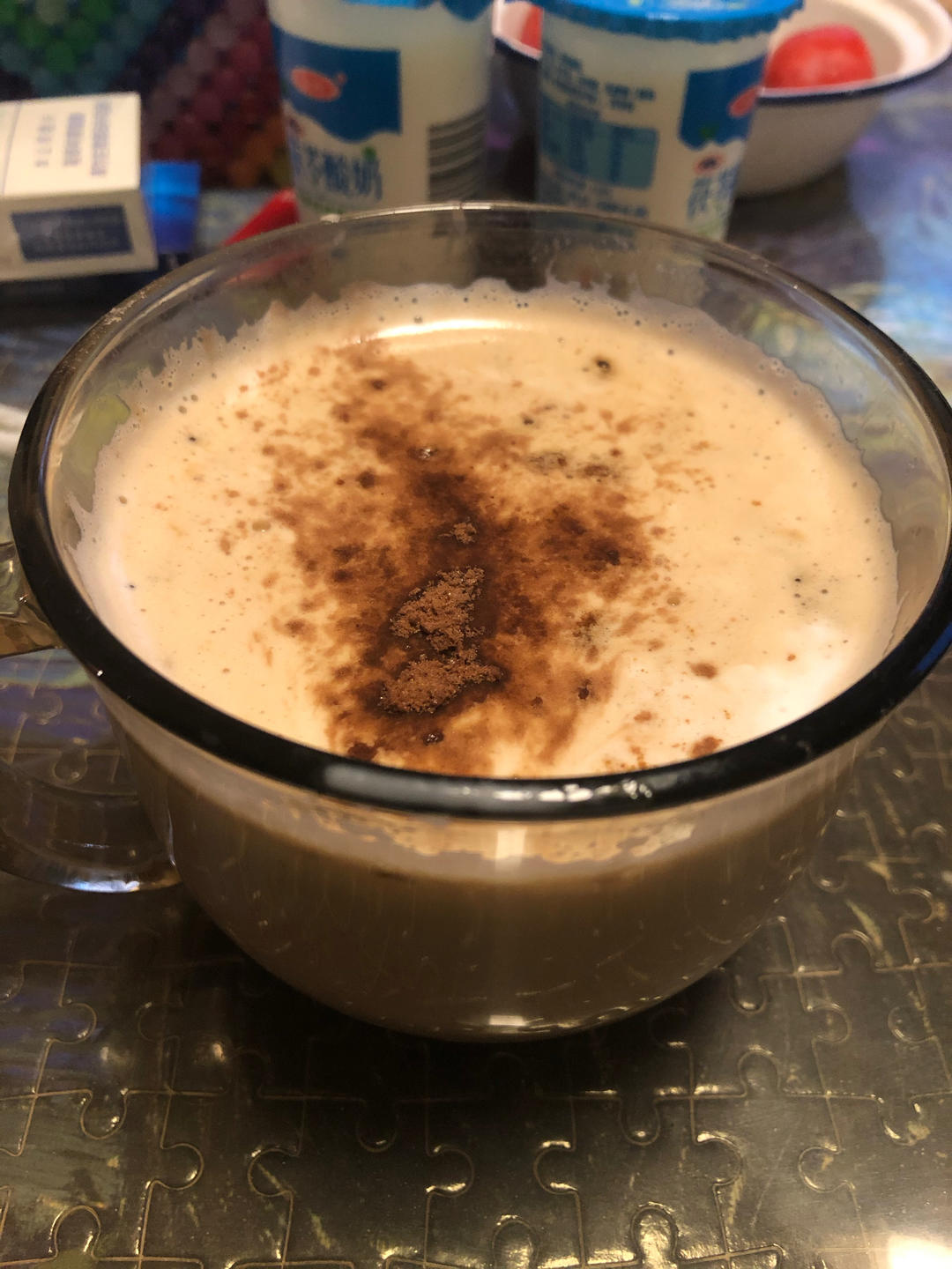 酒酿拿铁咖啡☕️一口上头，超好喝！