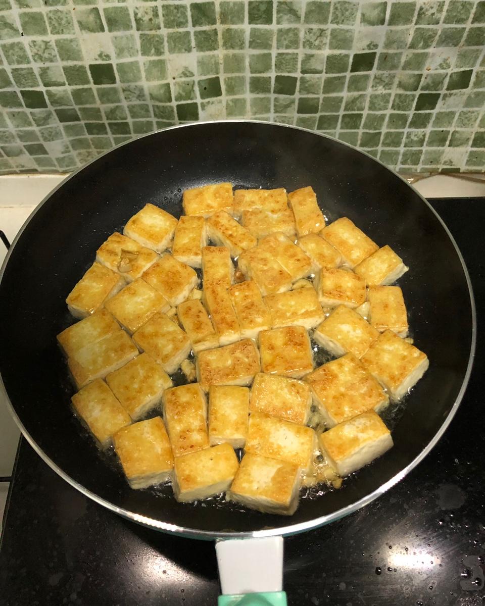 香煎豆腐--家常豆腐