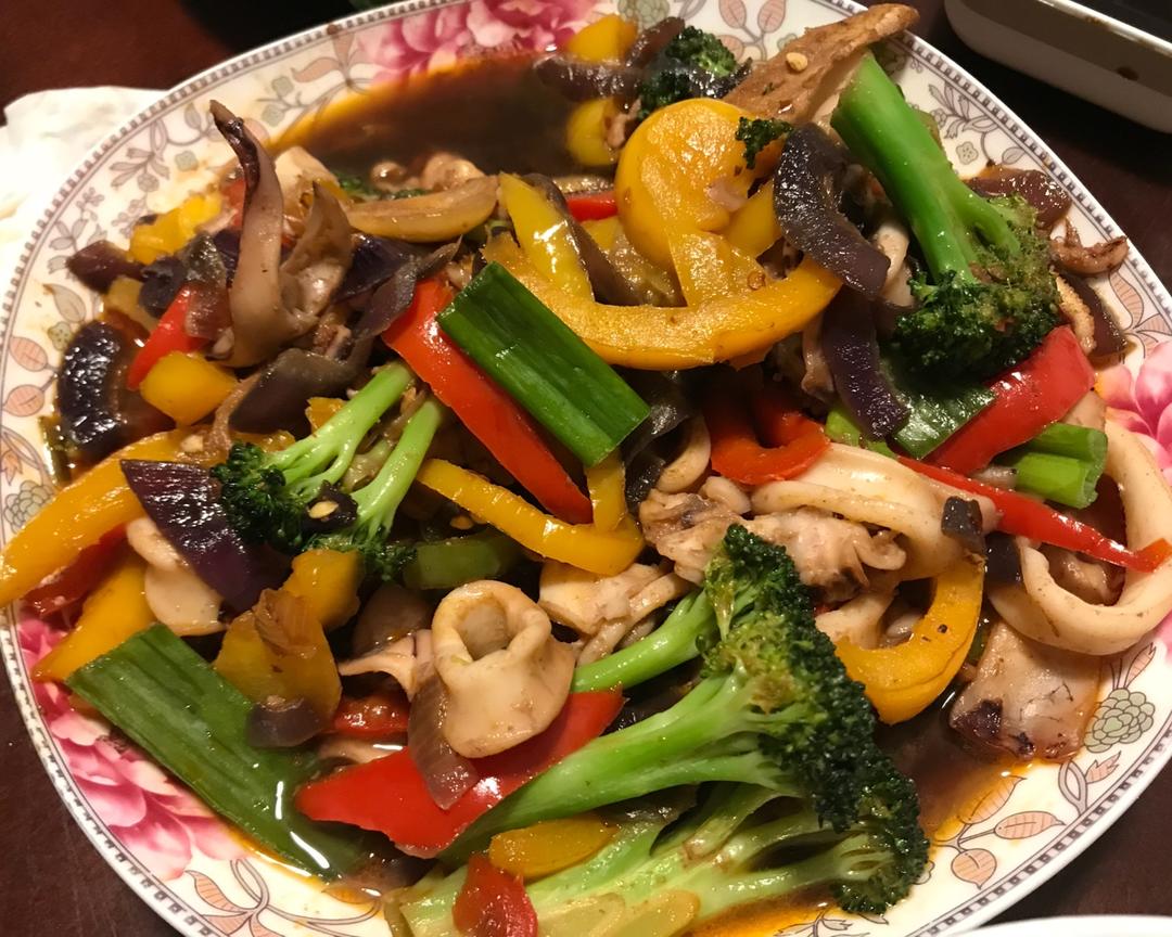 青椒炒鱿鱼