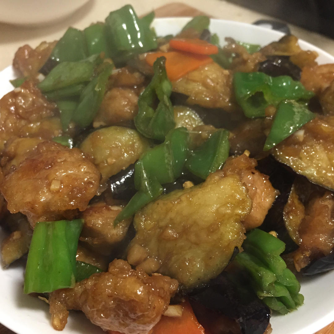 madoxxx做的溜肉段烧茄子(东北硬菜呀哈哈)