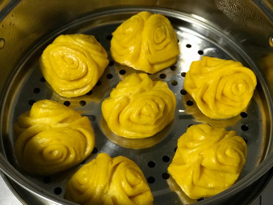 南瓜花卷馒头