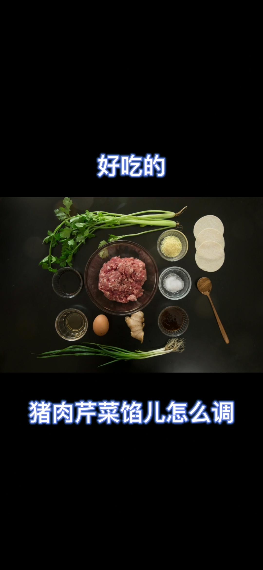 猪肉芹菜馅儿这么调,简单美味,灌汤的哦的做法
