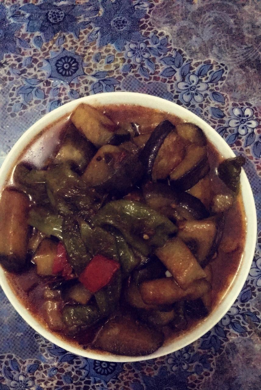 虎皮辣子烧茄子