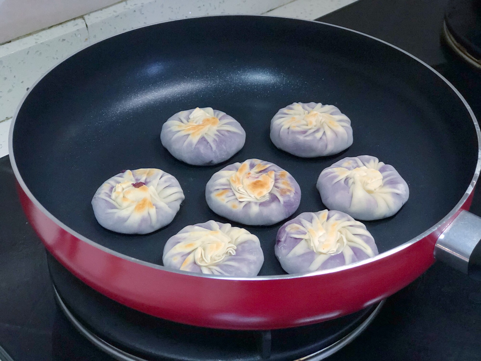 减脂紫薯饼的做法 步骤7