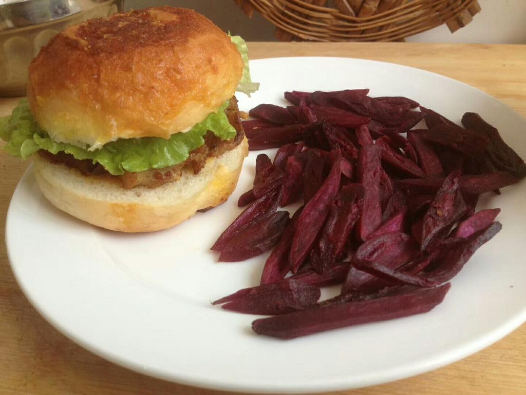 肯德基早餐汉堡轻松在家做 ---『玉米鸡肉汉堡包』