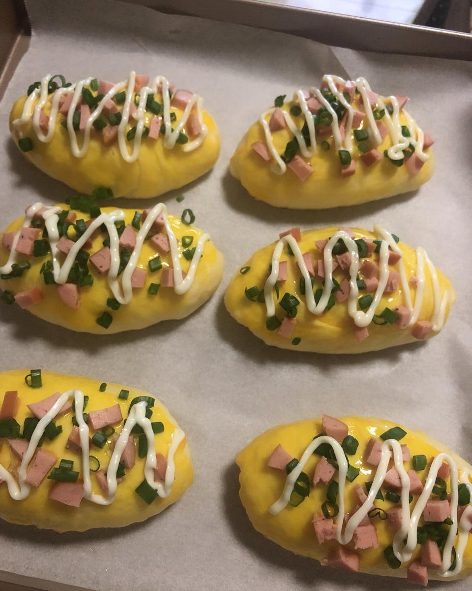 香葱火腿肉松面包