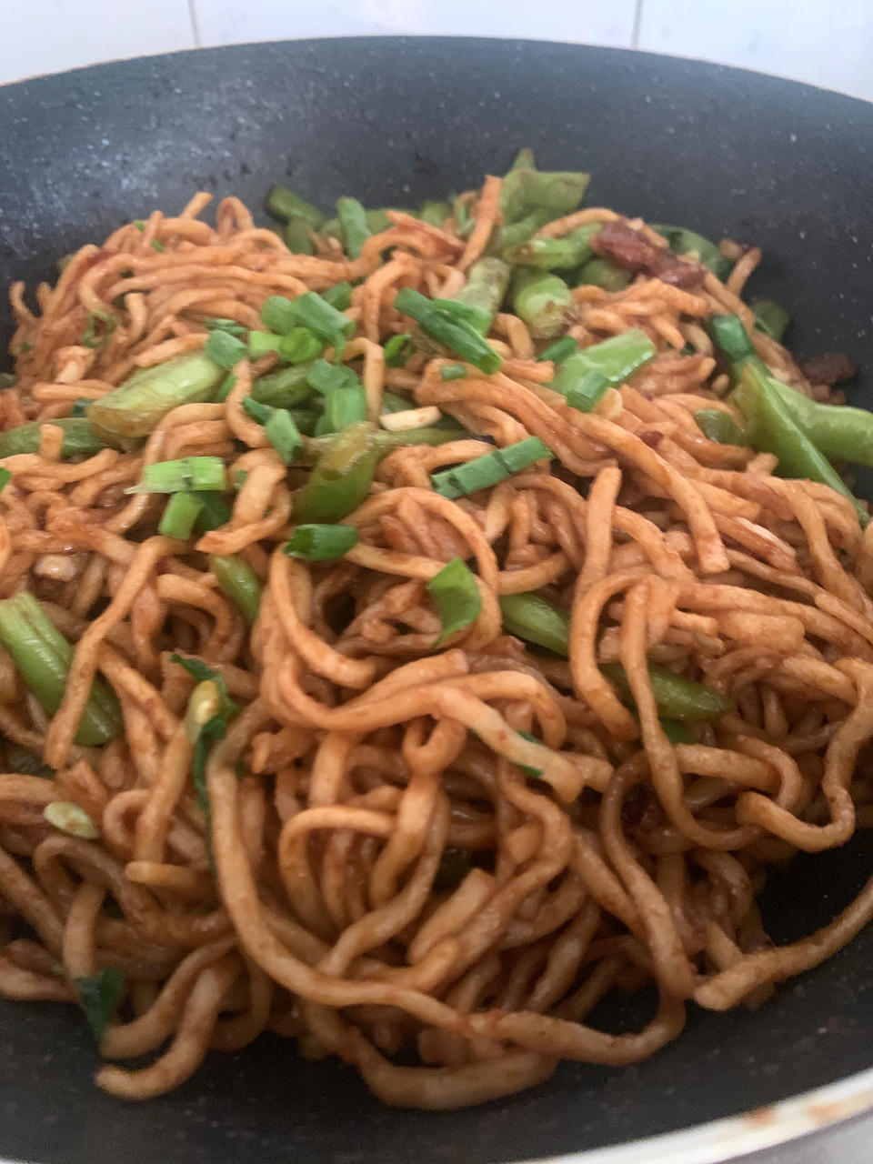 地道老北京扁豆焖面 豆角焖面 太好吃小心吃撑哦