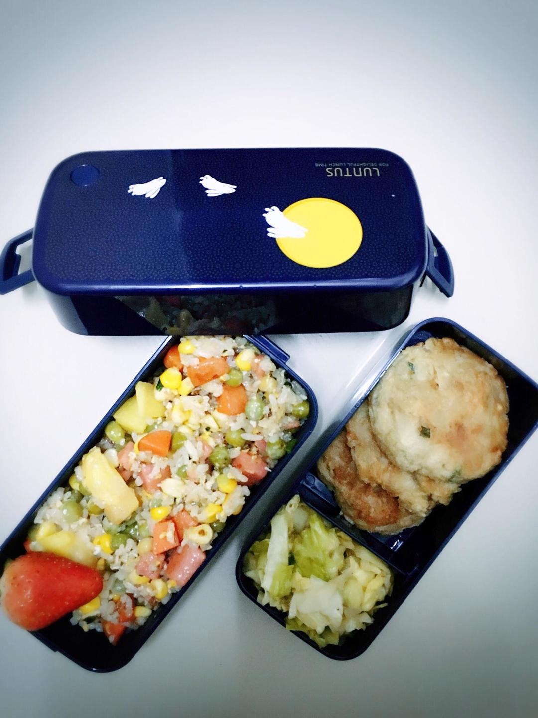 菠萝饭藕饼啦啦啦的做法