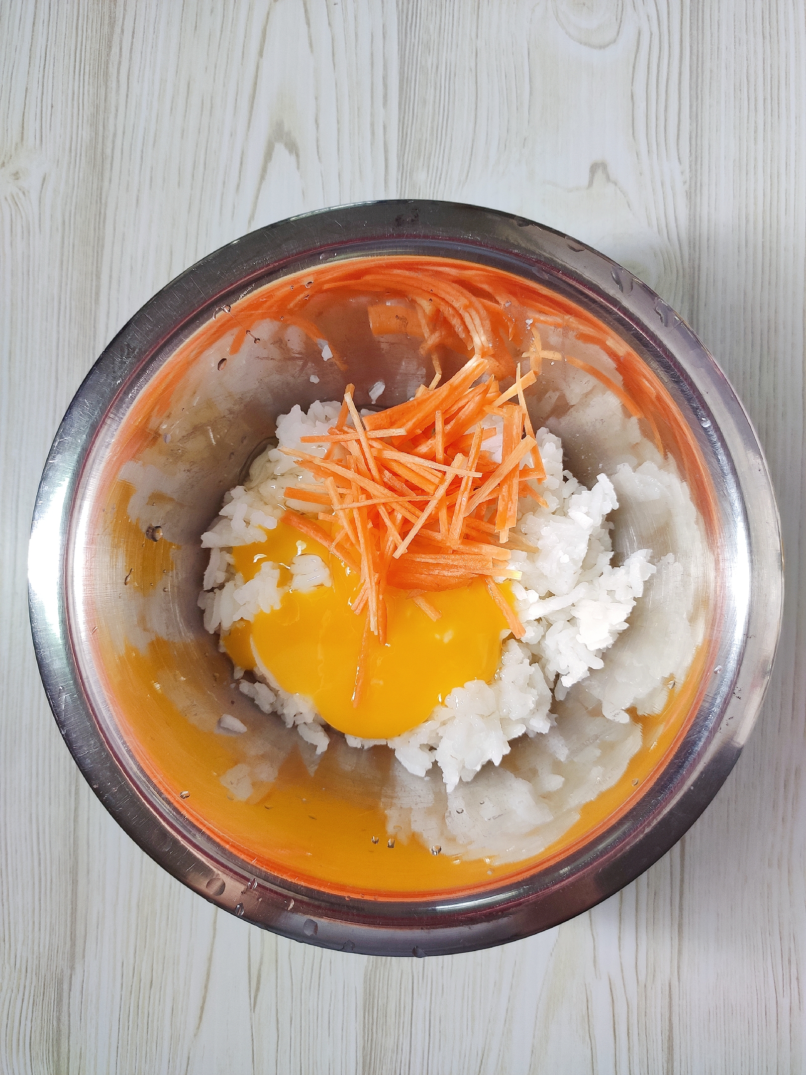 #麦子厨房#轻食机#米饭鸡蛋饼的做法 步骤2