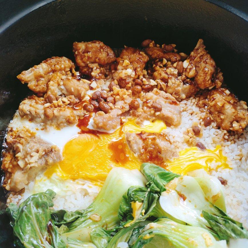 可以出摊的【豉汁排骨煲仔饭】锅巴香脆排骨软嫩！