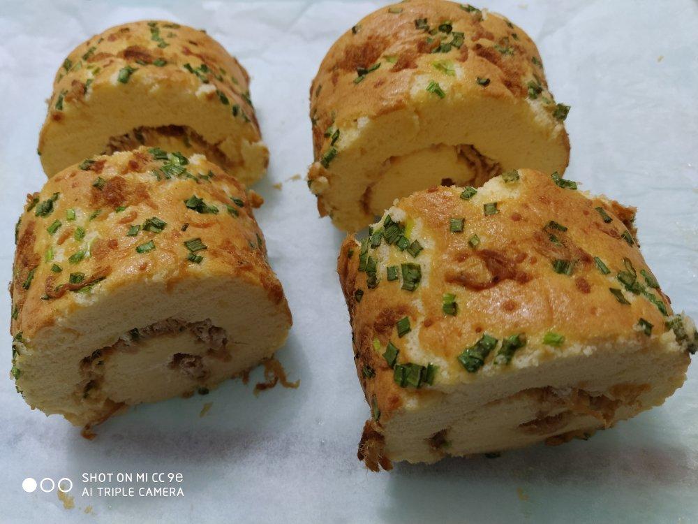 葱香肉松蛋糕卷