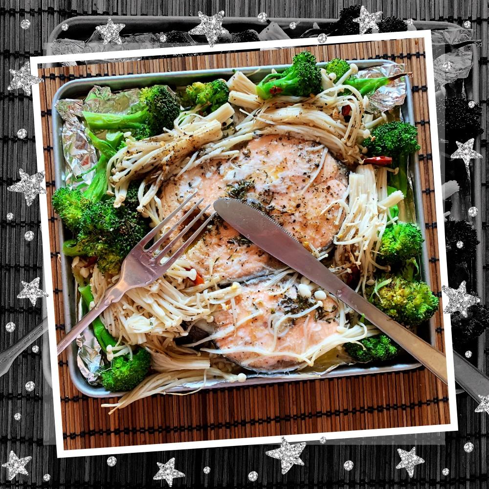 锡纸烤三文鱼  （Salmon Baked in Foil）