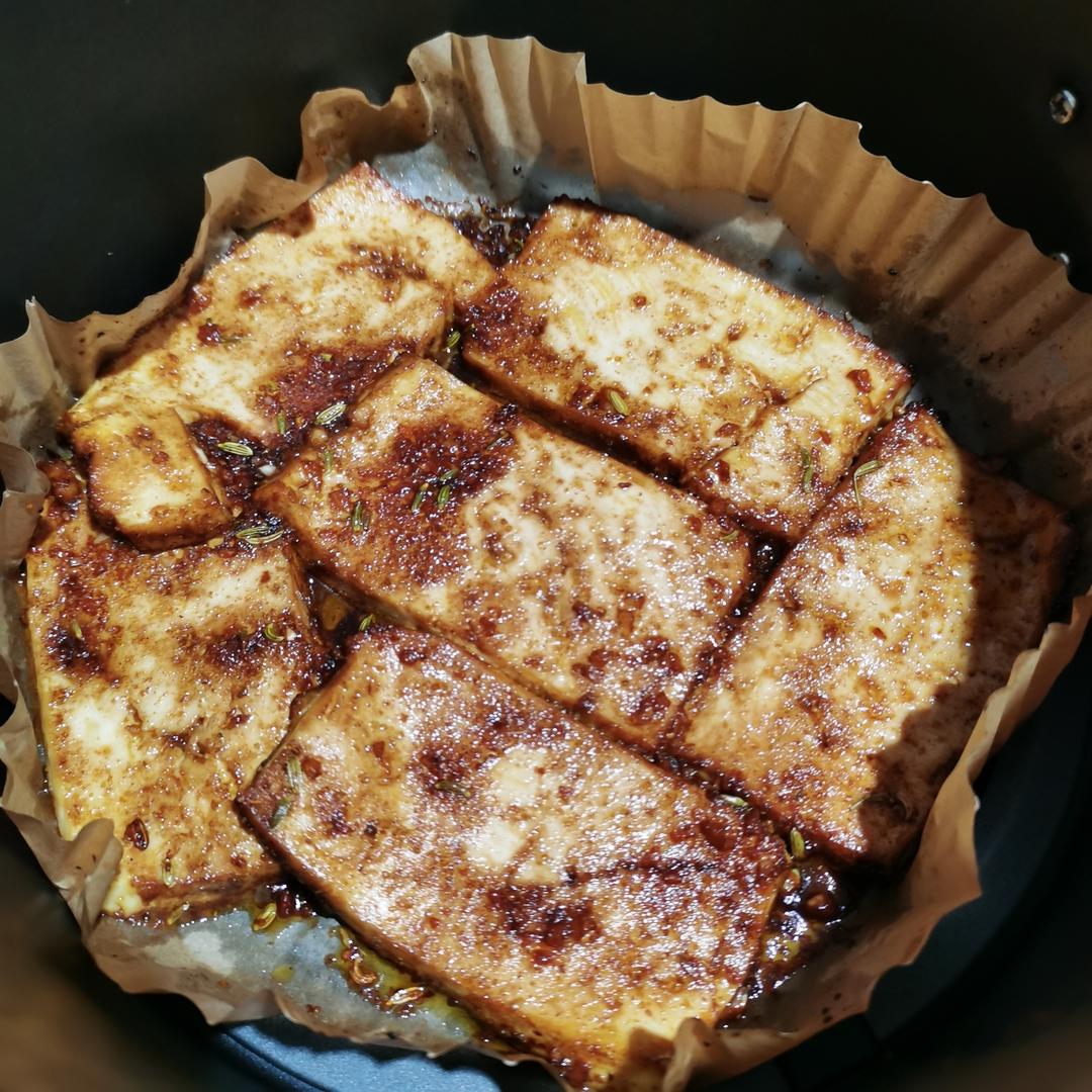 用空气炸锅也能做出这么好吃的铁板豆腐‼️