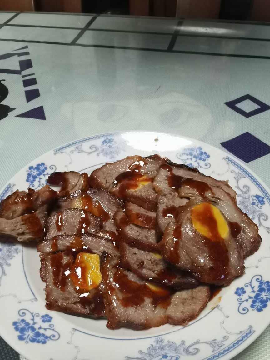 咸蛋黄蜜汁叉烧（电饭煲版）