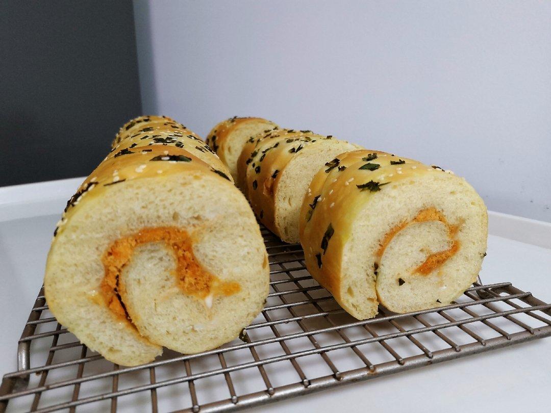 香葱肉松面包卷