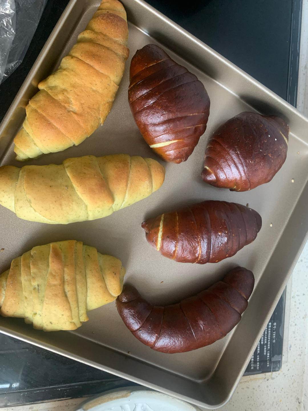 【两种口味薄荷面包】厚奶油薄荷包&乳酪薄荷牛角包