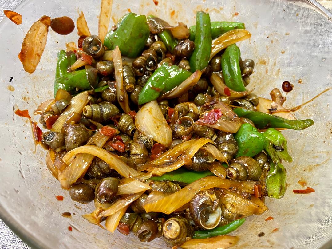 街头爆炒田螺的做法