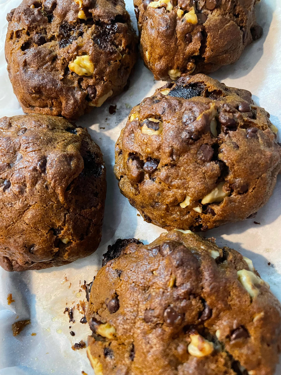 美式爆浆巧克力核桃软曲奇饼干