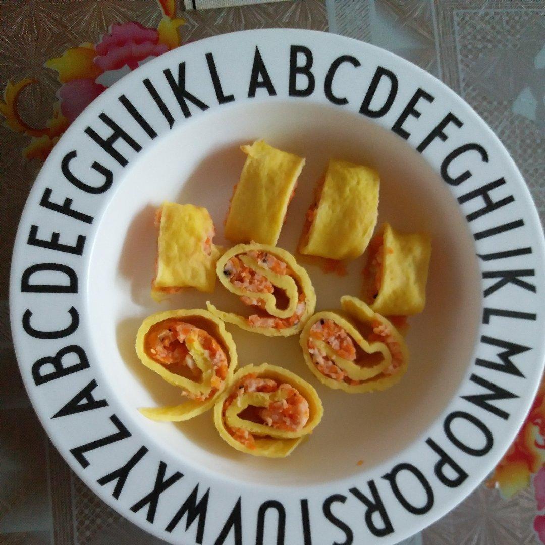 鲜虾鸡蛋卷宝宝辅食精华一岁以上宝宝