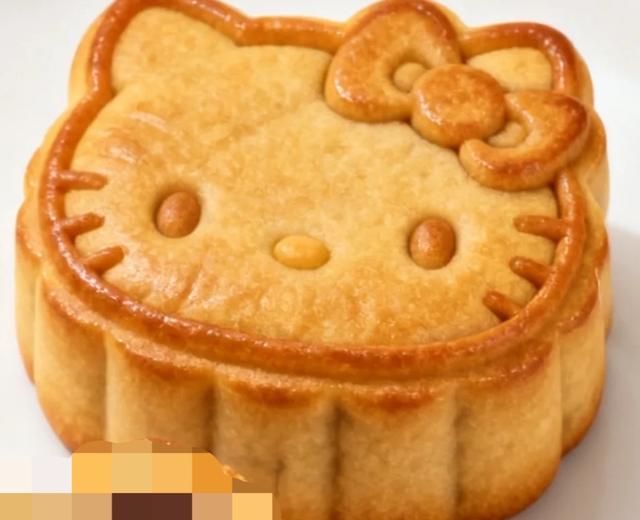 207 凯蒂猫图案的Hello Kitty月饼Kitty猫造型月饼KT猫月饼及模具集锦的做法