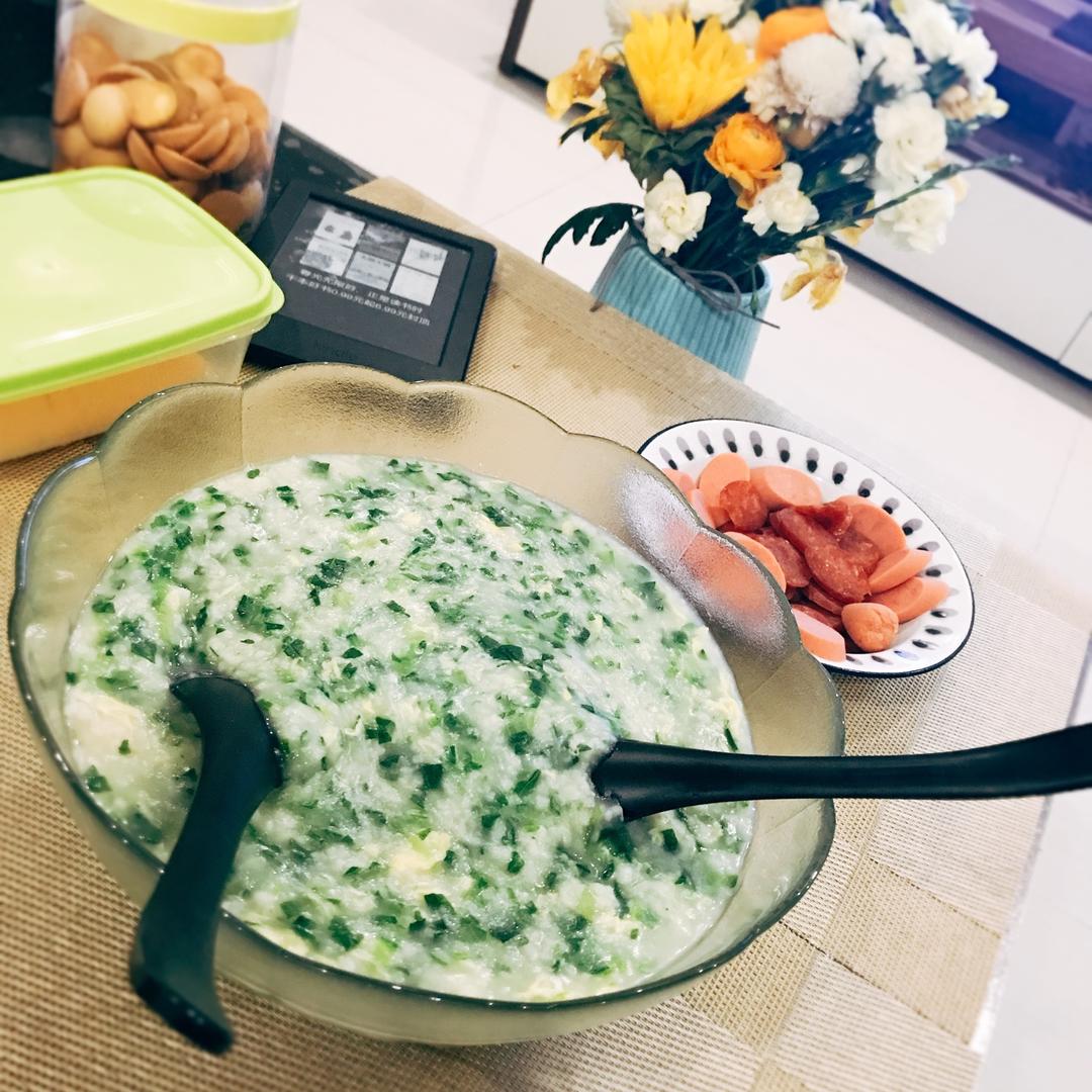 青菜鸡蛋面疙瘩汤