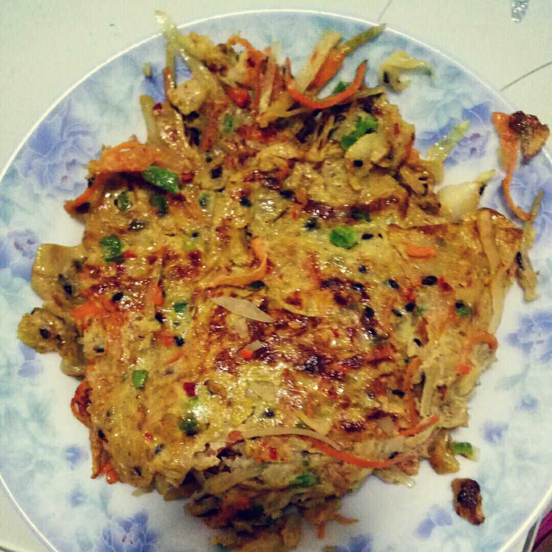 超简单胡萝卜包菜鸡蛋饼
