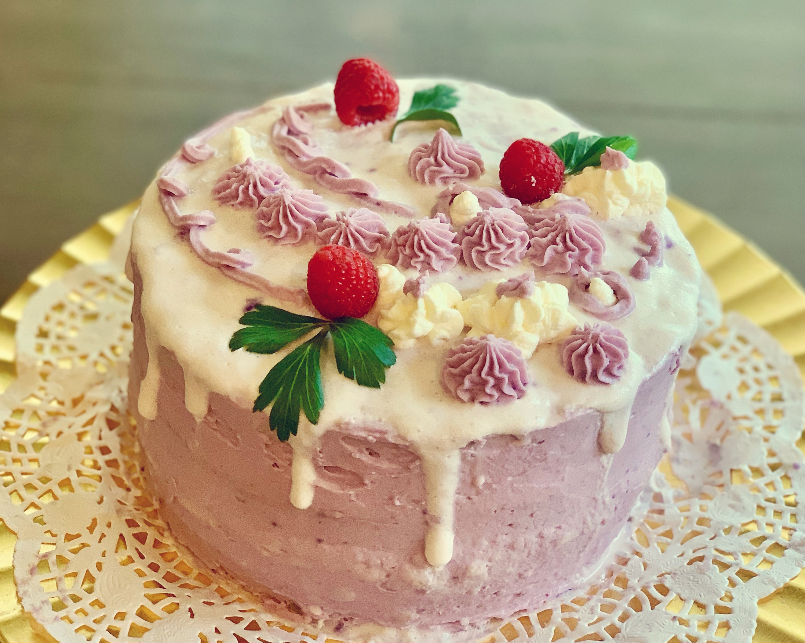 💜💜  紫薯芋泥棋盘格多层蛋糕 💜💜的做法