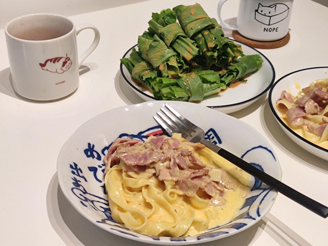 培根芝士蛋奶意面