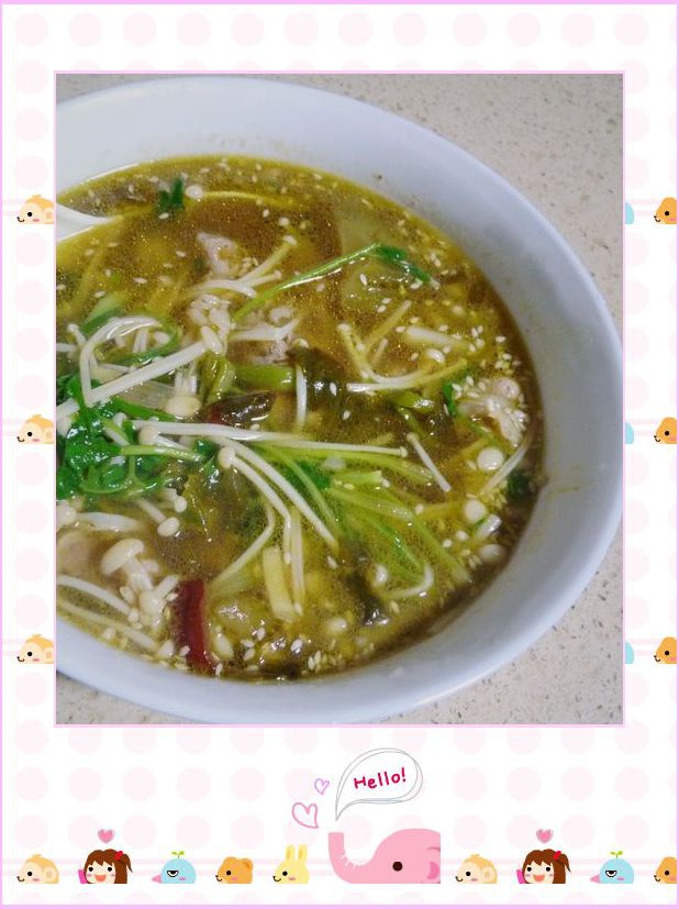 金针菇肥牛汤