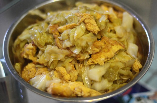 卷心菜炒鸡蛋