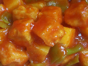 看了这道菜，注意你的口水哟~菠萝咕噜豆腐·圆满素食的做法 步骤14