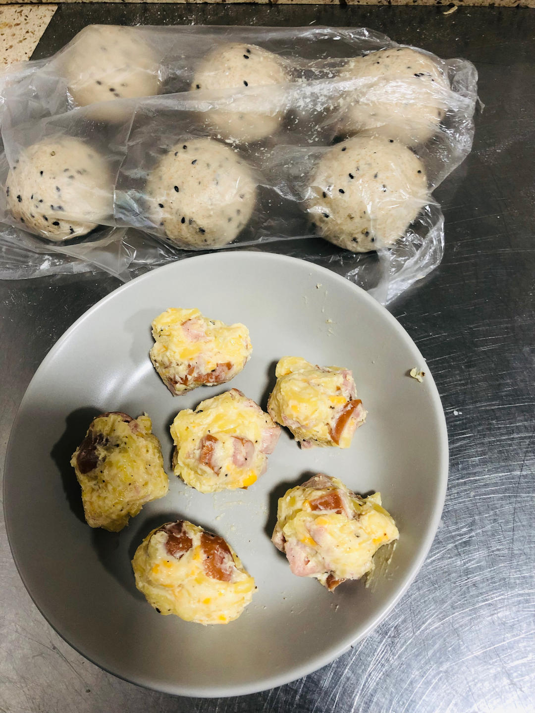 全麦｜青葱奶酪香肠贝果｜低油低糖