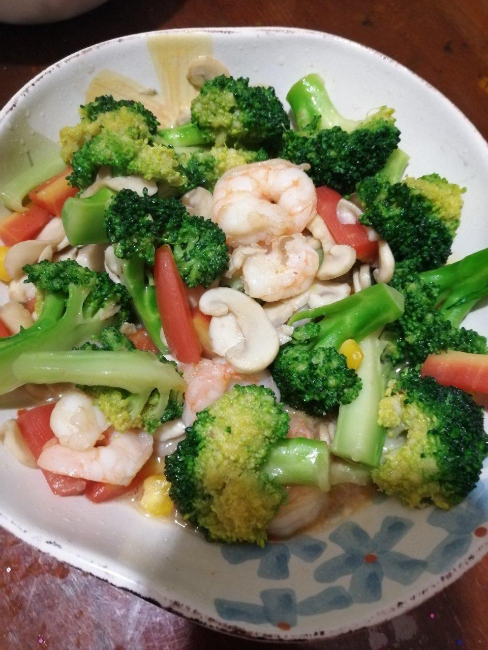 健康低脂家常菜—西兰花炒口蘑