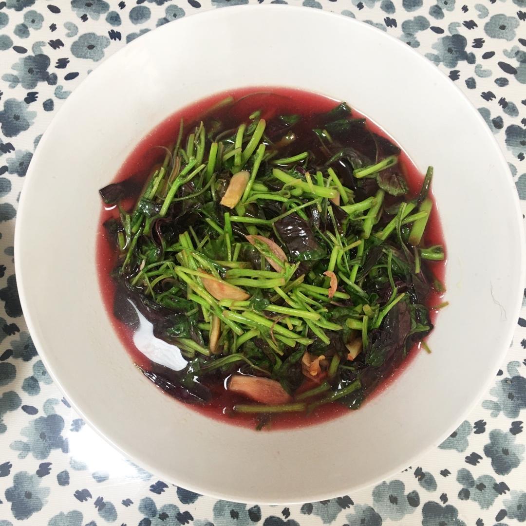 蒜茸炒红苋菜