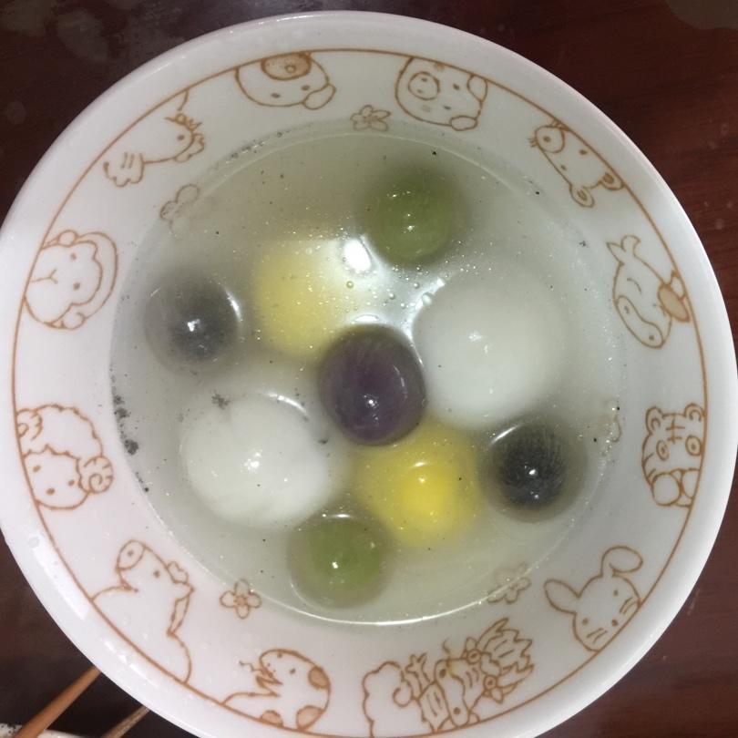 圆圆满满-红豆沙紫薯汤圆