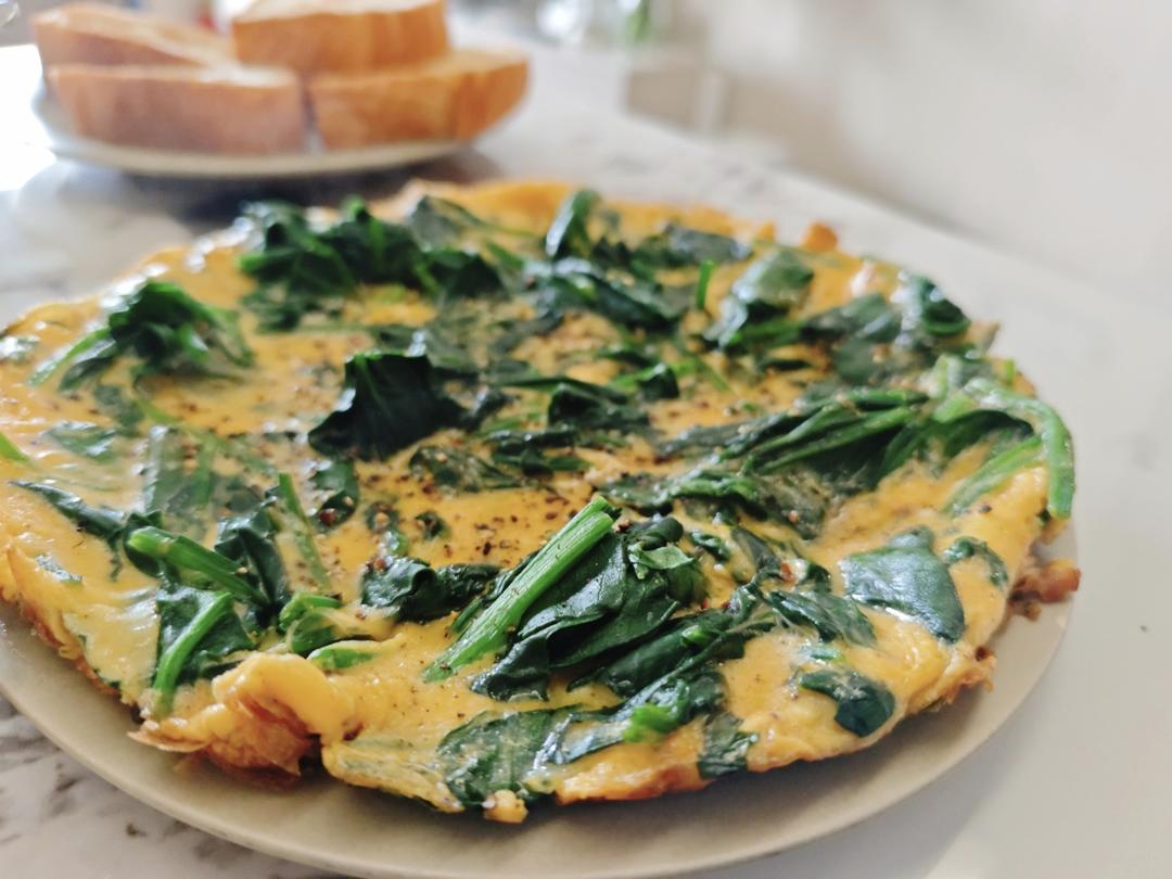 菠菜煎蛋饼