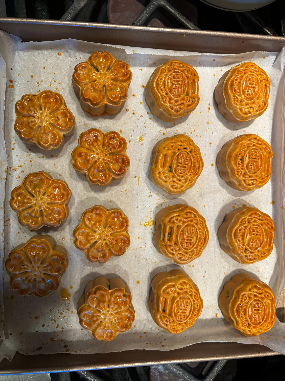 经典养生馅，中秋必备🥮黑芝麻核桃月饼